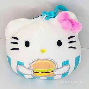 HELLO KITTY 🍔 Holding Hamburger Sanrio Original Squishmallows By Kellytoy NWT